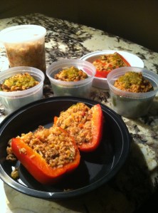 leftover stuffed peppers